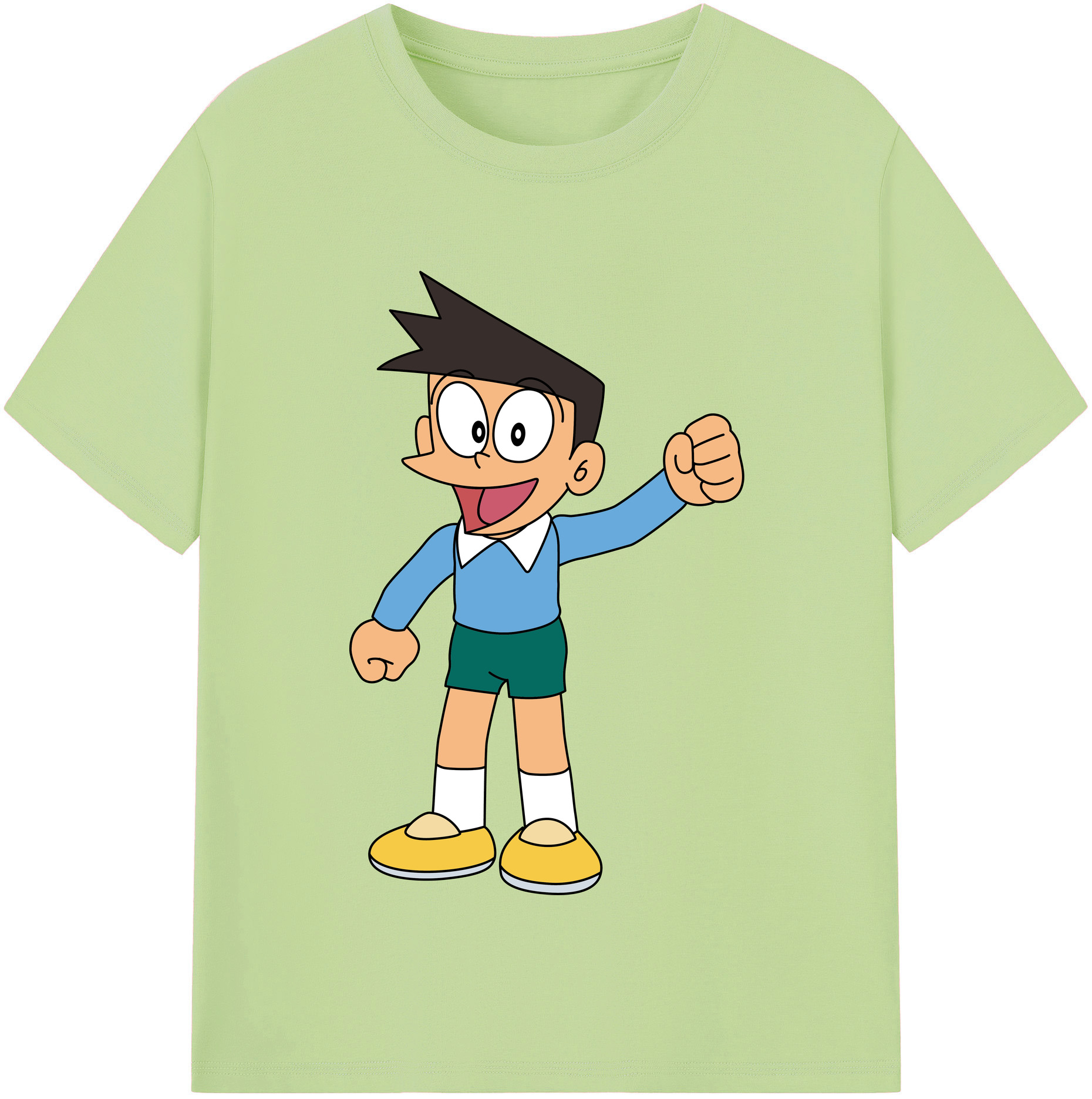 （画像用） ドラえもん 骨川 スネ夫 Doraemon Honekawa Suneo 綿100％半袖Tシャツ（フロントプリント）